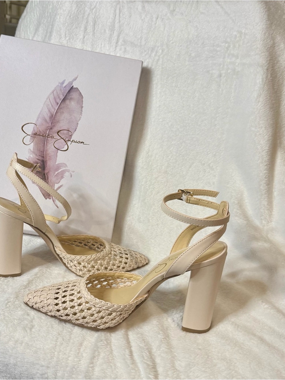 Jessica Simpson Nariro Woven Heels – Size 6.5 – New in Box